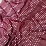 Load image into Gallery viewer, Deep Claret Cotton Bamboo Silk Saree

