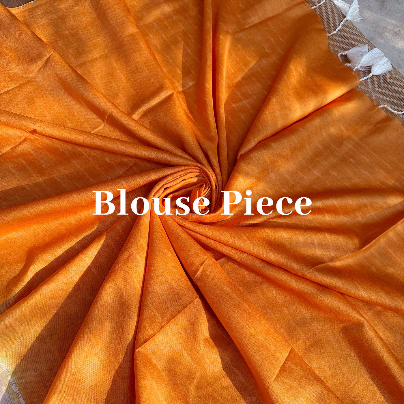 Delicate Saffron Cotton Silk Saree