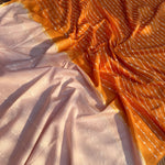 Load image into Gallery viewer, Delicate Saffron Cotton Silk Saree

