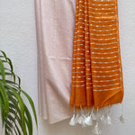Load image into Gallery viewer, Delicate Saffron Cotton Silk Saree

