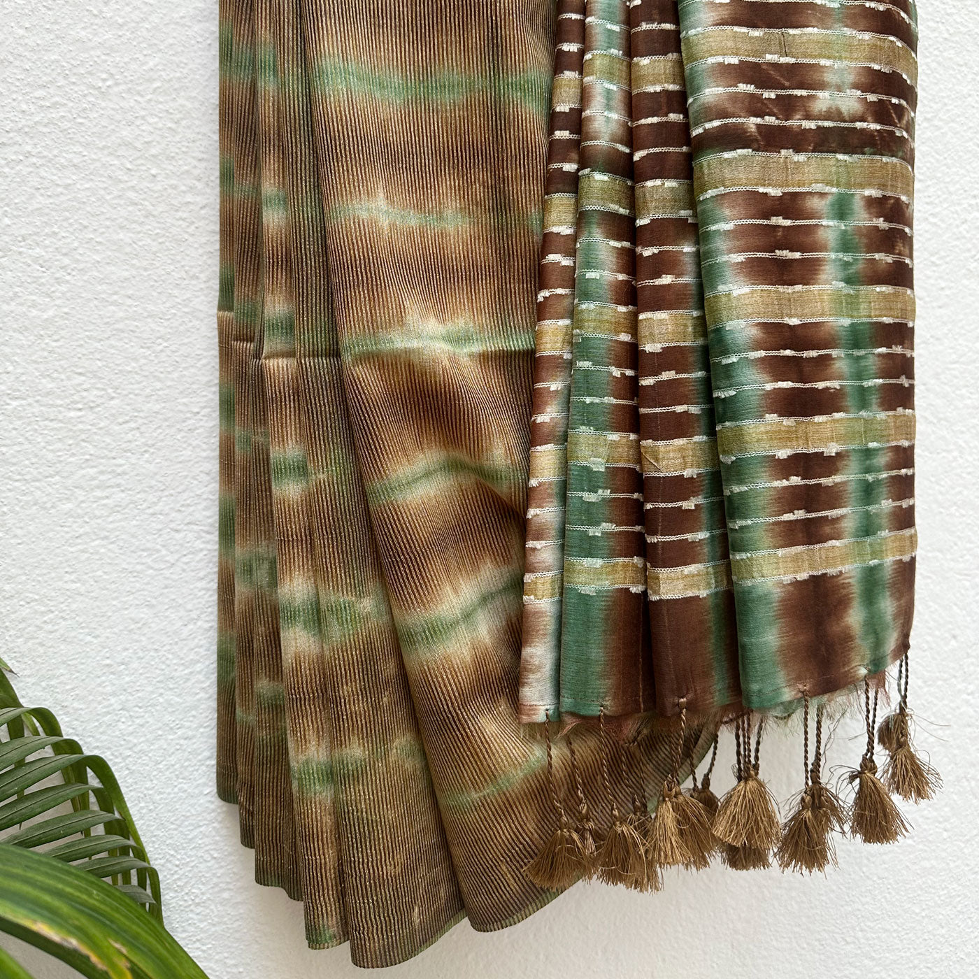 Desert Oasis Shibori Cotton Silk Saree