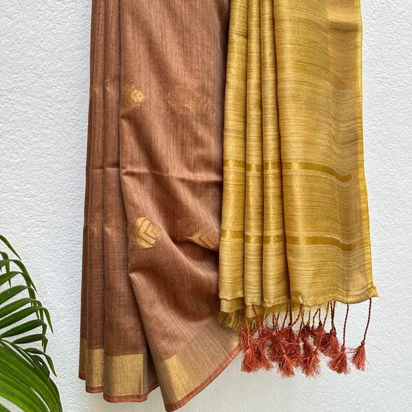 Buy Cotton Bamboo Silk Saree Online from The Thread Weavers