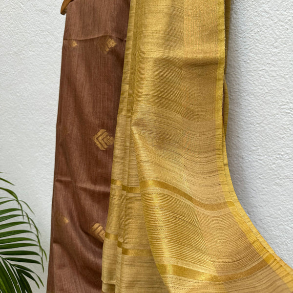 Buy Cotton Bamboo Silk Saree Online from The Thread Weavers