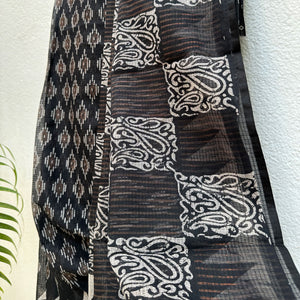 Dinkar Handblock Kota Doria Saree