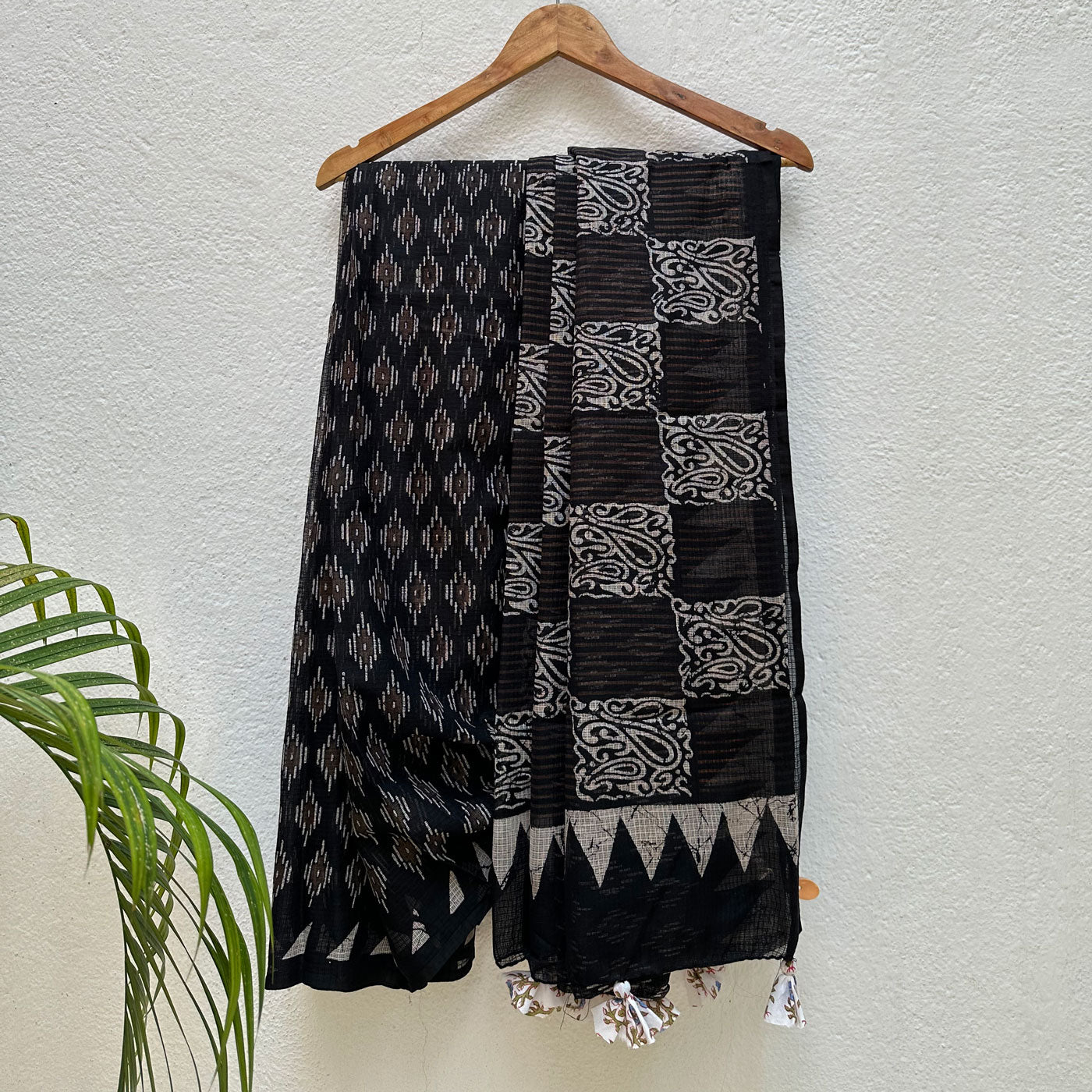 Dinkar Handblock Kota Doria Saree