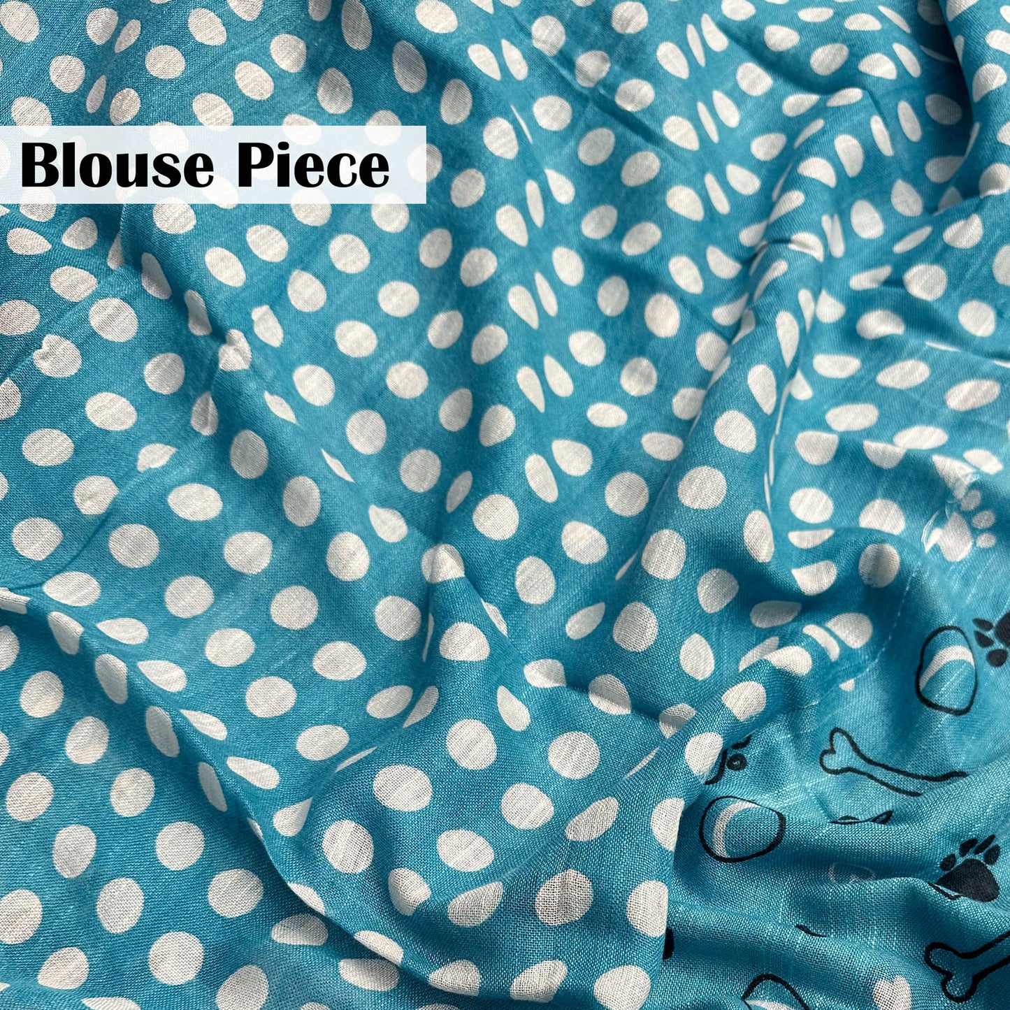Dog and Bone Playtime Cotton Saree