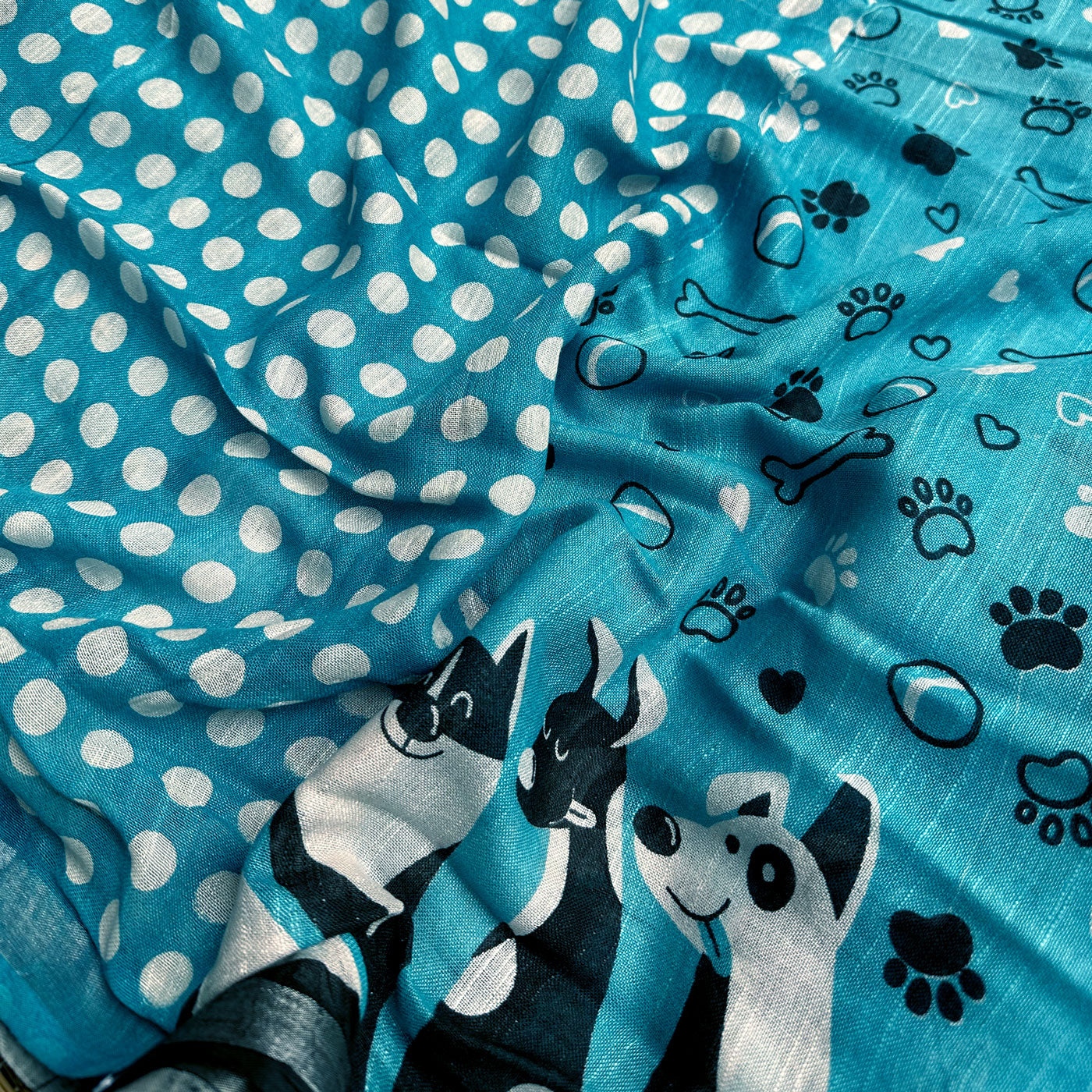 Dog and Bone Playtime Cotton Saree
