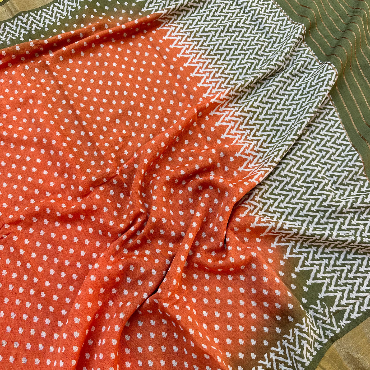 Dragon Fire Cotton Silk Printed Saree