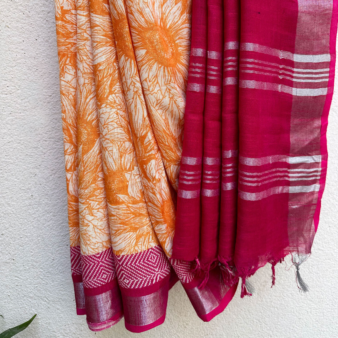 Earthwalker Printed Organic Linen Saree