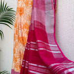 Load image into Gallery viewer, Earthwalker Printed Organic Linen Saree
