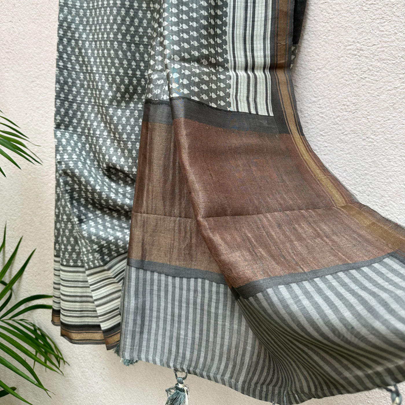 Ekam Printed Chanderi Silk Saree