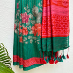Load image into Gallery viewer, Everglade Cotton Silk Printed Saree

