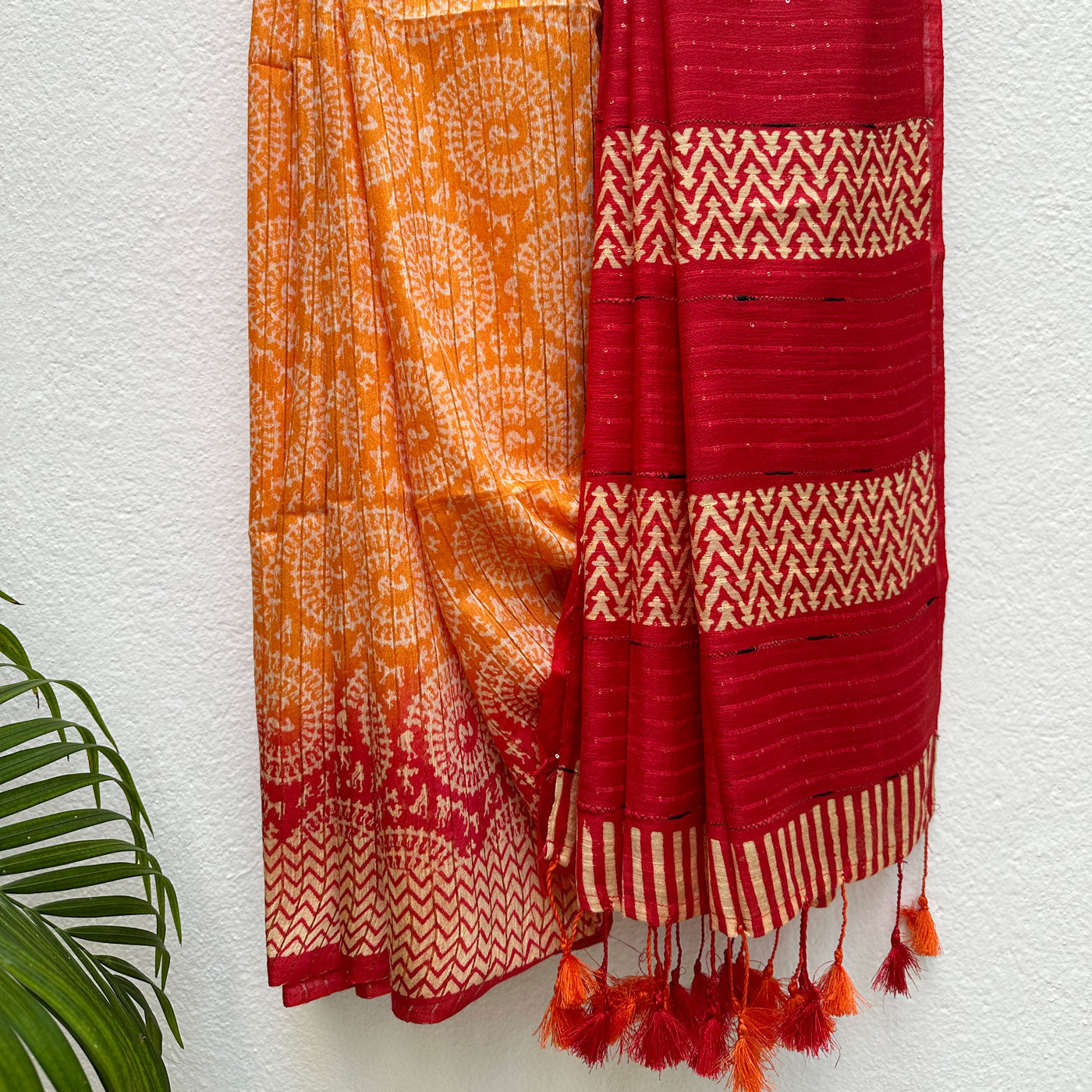 Exuberance Cotton Viscose Sequins Silk Saree