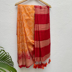 Exuberance Cotton Viscose Sequins Silk Saree