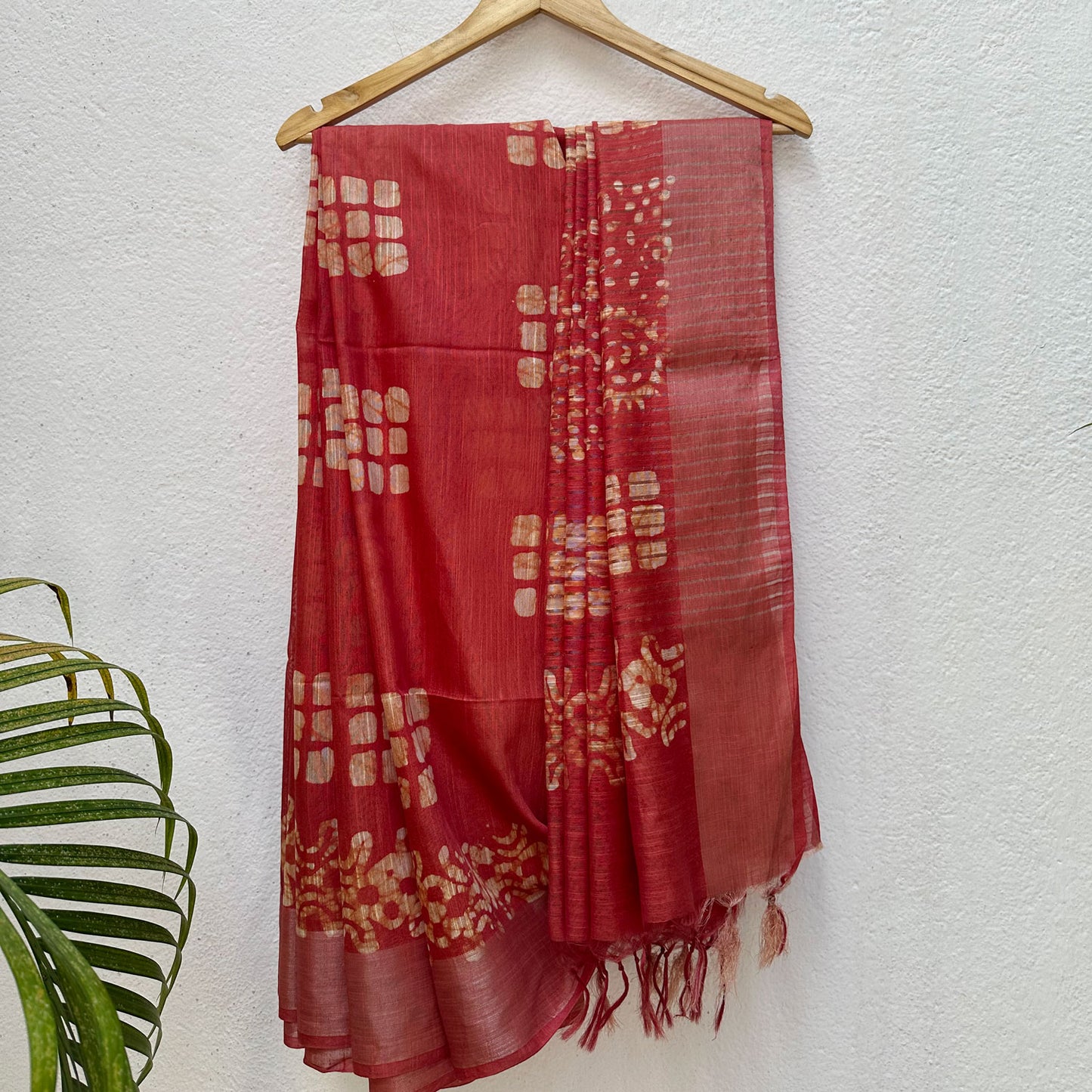 Firecrackers Batik Cotton Silk Saree