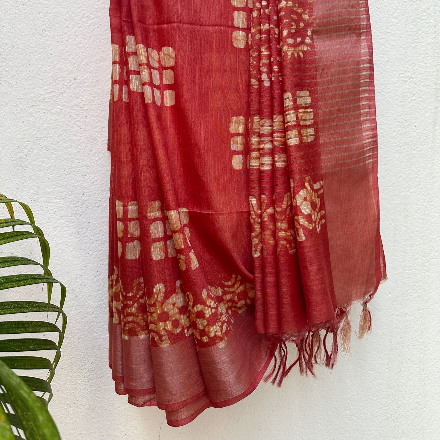 Firecrackers Batik Cotton Silk Saree