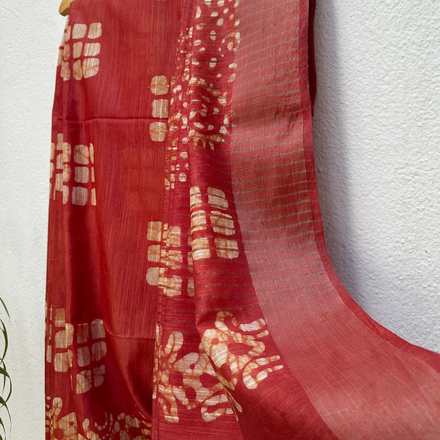 Firecrackers Batik Cotton Silk Saree