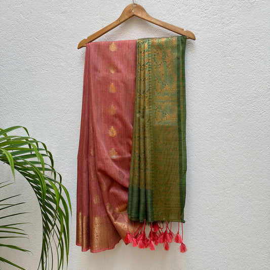 Fiza Jacquard Cotton Bamboo Silk Saree