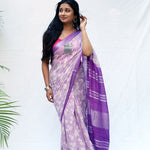 Load image into Gallery viewer, French Riviera Printed Organic Linen Saree
