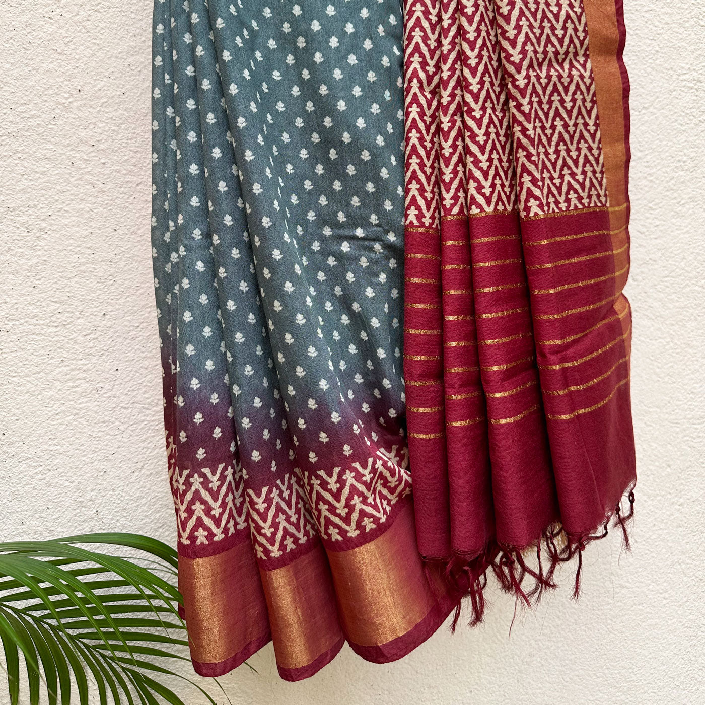Gargoyle Cotton Silk Printed Saree