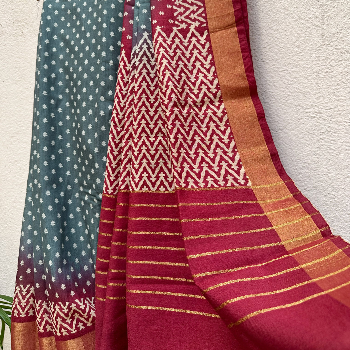 Gargoyle Cotton Silk Printed Saree