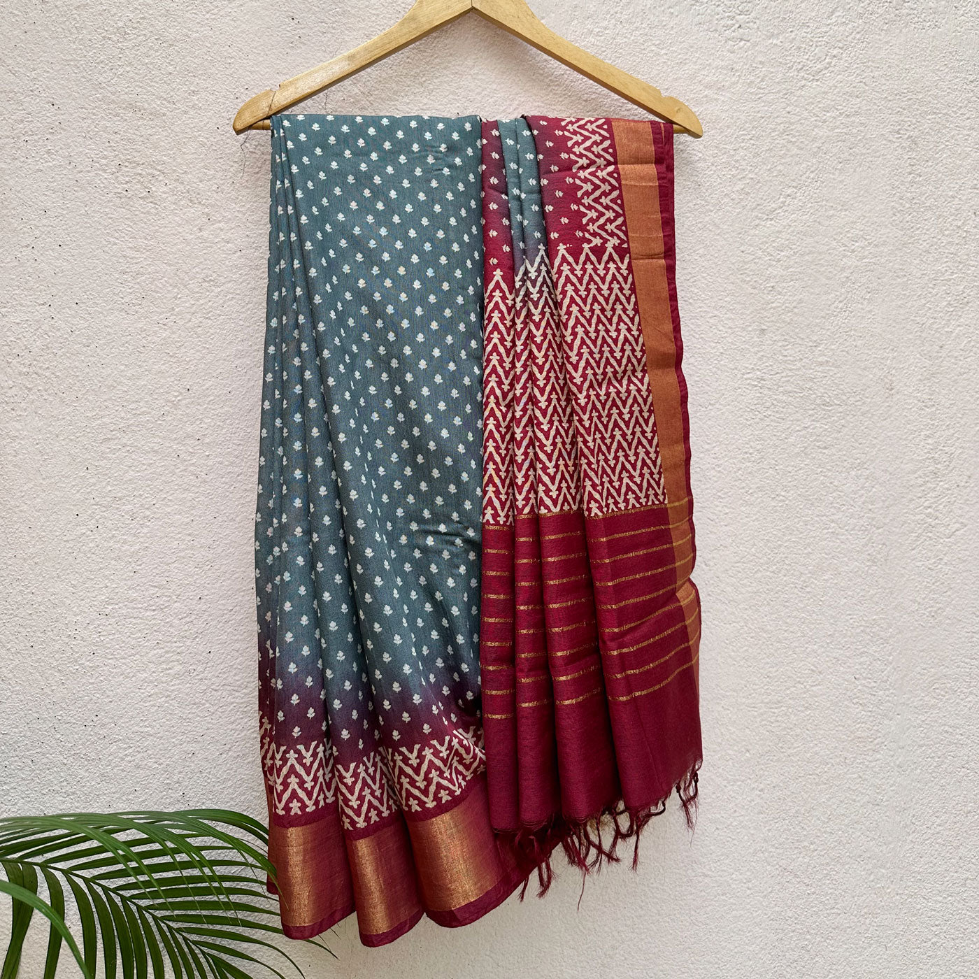 Gargoyle Cotton Silk Printed Saree