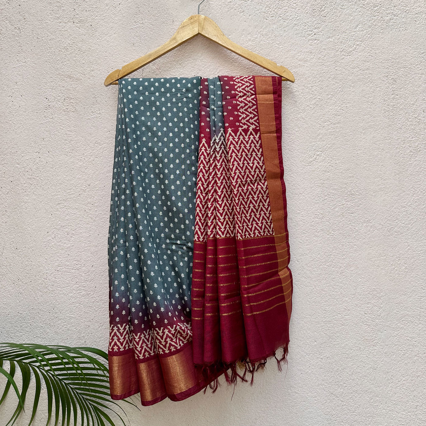 Gargoyle Cotton Silk Printed Saree