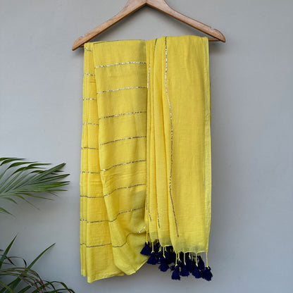Genda Phool Embroidered Mul Saree