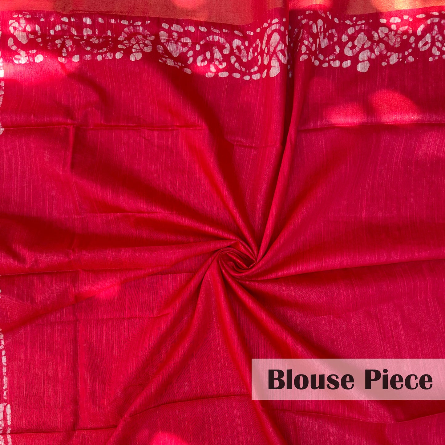 Geranium Batik Cotton Silk Saree