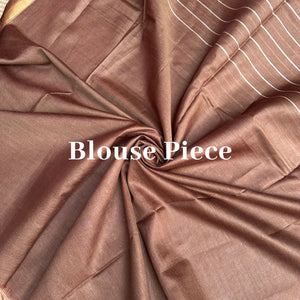 Glazed Ginger Cotton Silk Saree
