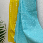 Load image into Gallery viewer, Golden Kiwi Cotton Silk Saree
