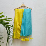 Load image into Gallery viewer, Golden Kiwi Cotton Silk Saree
