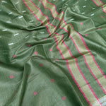 Load image into Gallery viewer, Grasshopper Cotton Metallic Saree
