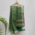 Load image into Gallery viewer, Grasshopper Cotton Metallic Saree
