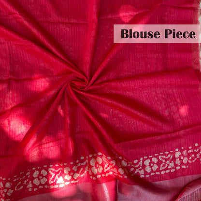 Grenadine Batik Cotton Silk Saree