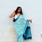 Load image into Gallery viewer, Groovy Fish Cotton Saree
