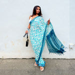 Load image into Gallery viewer, Groovy Fish Cotton Saree
