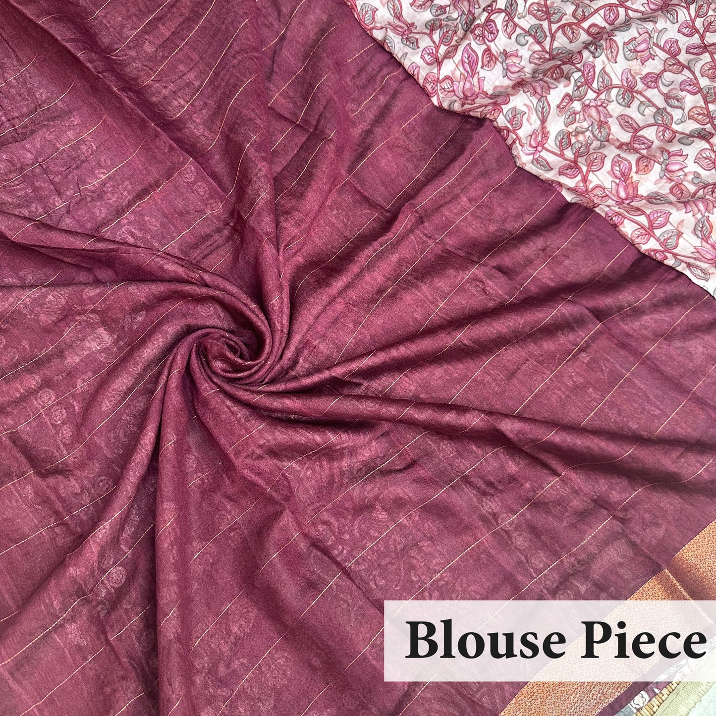 Gulaabi Kalamkari Cotton Silk Printed Saree