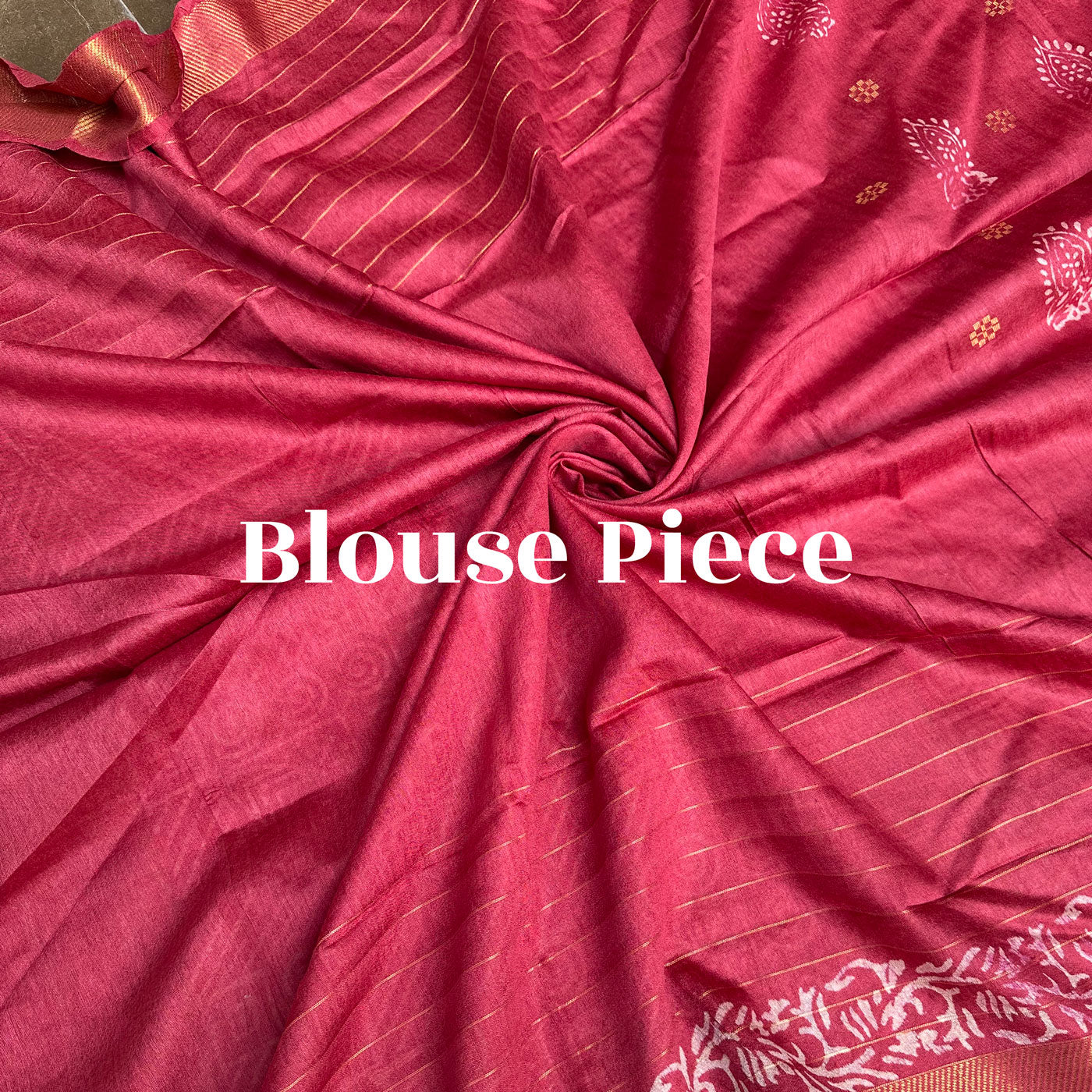 Gulnaar Handblock Printed Cotton Silk Saree