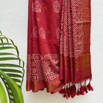 Load image into Gallery viewer, Gulnaar Handblock Printed Cotton Silk Saree

