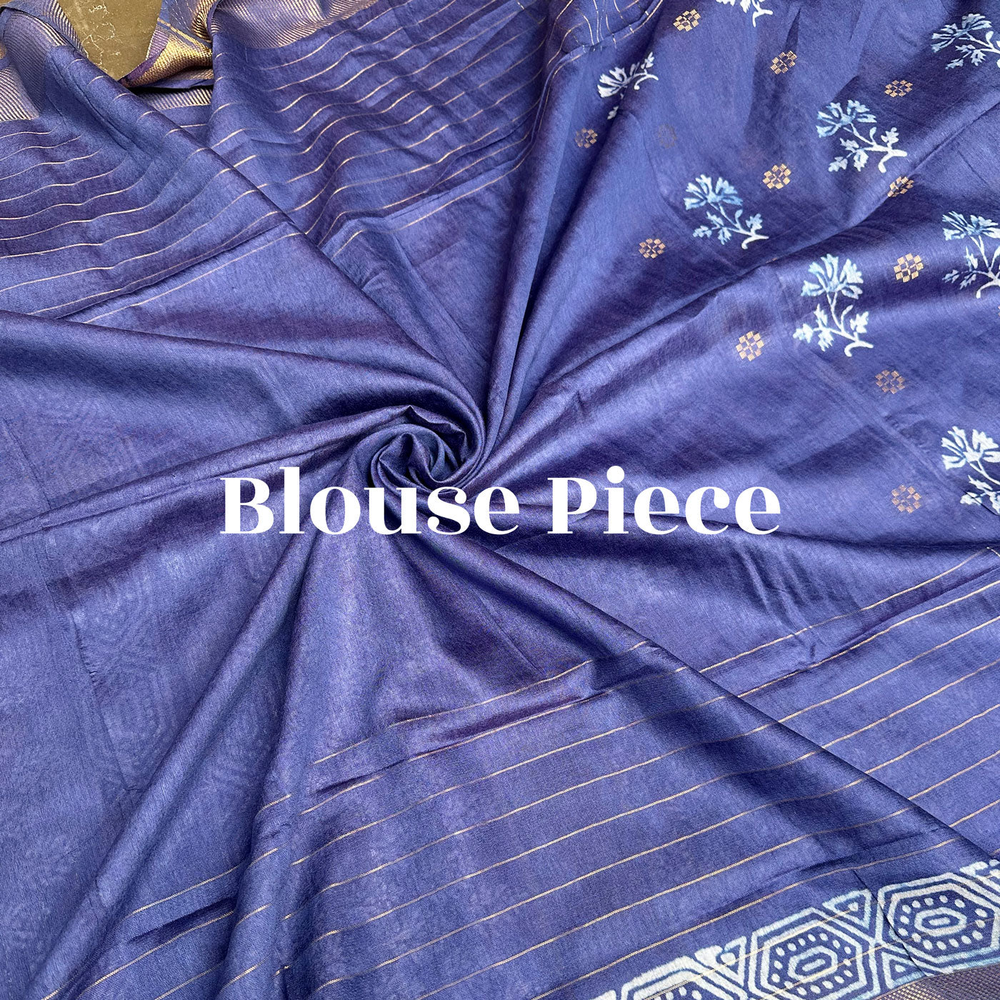 Gurhaal Handblock Printed Cotton Silk Saree