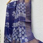 Load image into Gallery viewer, Gurhaal Handblock Printed Cotton Silk Saree
