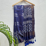 Load image into Gallery viewer, Gurhaal Handblock Printed Cotton Silk Saree
