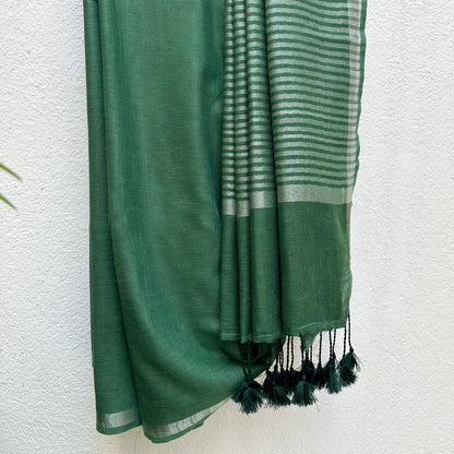 Herbal Garden Cotton Saree with Printed Blouse
