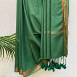 Load image into Gallery viewer, Hara Rang Daala Cotton Saree with Printed Blouse
