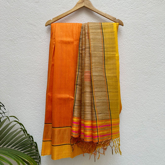 Hari Mohini Handwoven Tussar Dupion Silk Saree