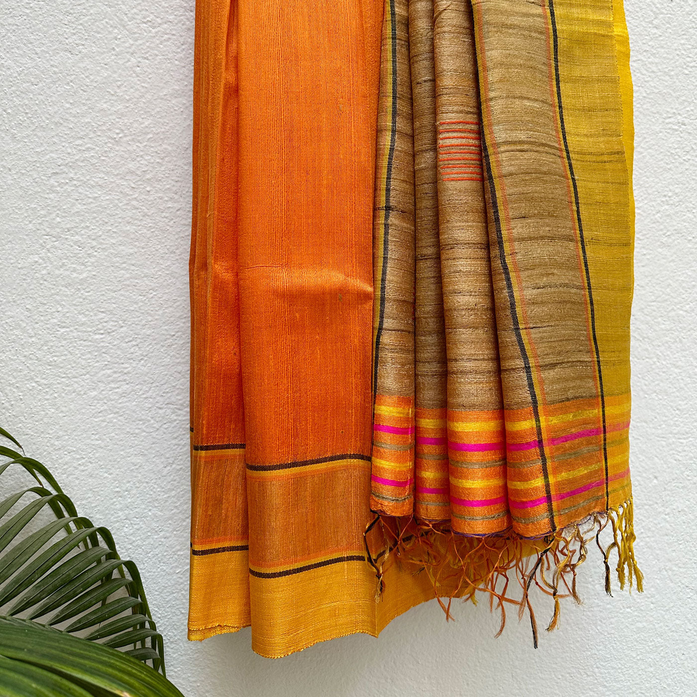 Hari Mohini Handwoven Tussar Dupion Silk Saree