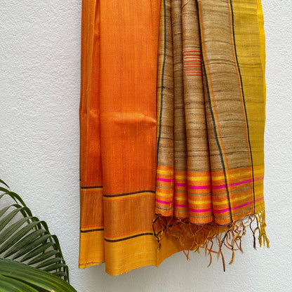 Hari Mohini Handwoven Tussar Dupion Silk Saree