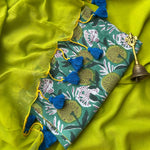 Load image into Gallery viewer, Hariyali Mul Saree with Printed Blouse
