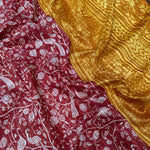 Load image into Gallery viewer, Haute Red Peacock Cotton Silk Printed Saree
